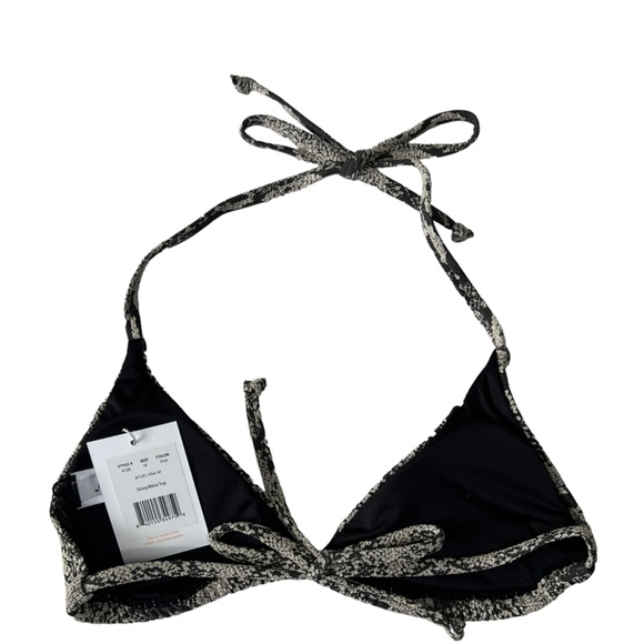 Andie Swim Snake Print String Bikini Top Size Medium - Picture 3 of 11